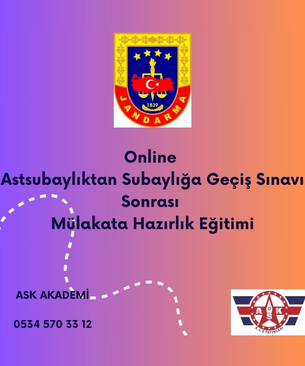 Jandarma Astsubaylıktan Subaylığa Geçiş Mülakata Hazırlık Eğitimi